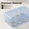 CHSZCHOMER 12 Pack Blue Small Plastic Storage Bins 3.35x2.17x0.98 in, Mini Containers with Lids for DIY Bead Organizer, Craft Hardware Case