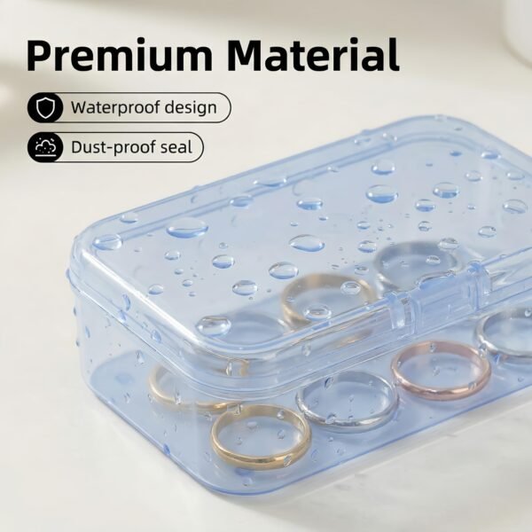 CHSZCHOMER 12 Pack Blue Small Plastic Storage Bins 3.35x2.17x0.98 in, Mini Containers with Lids for DIY Bead Organizer, Craft Hardware Case
