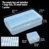 CHSZCHOMER Clear Plastic Organizer Box 18 Pack-Multi Sized Containers with Lids for Beads,Crafts,Small Items,Stackable,Clear Storage Solution Home and Office Organization,Craft Supply,Bead Storage