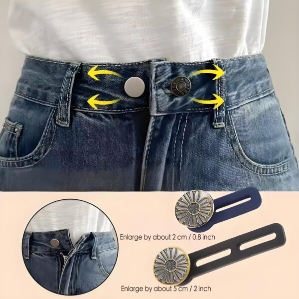 12 Pcs Quality Button Extenders for Jeans - Easy to Use Pants Waist Adjuster waist button extender- Adds 1 to 1.8 Inch Extra Space for Comfort ,Comes with Box