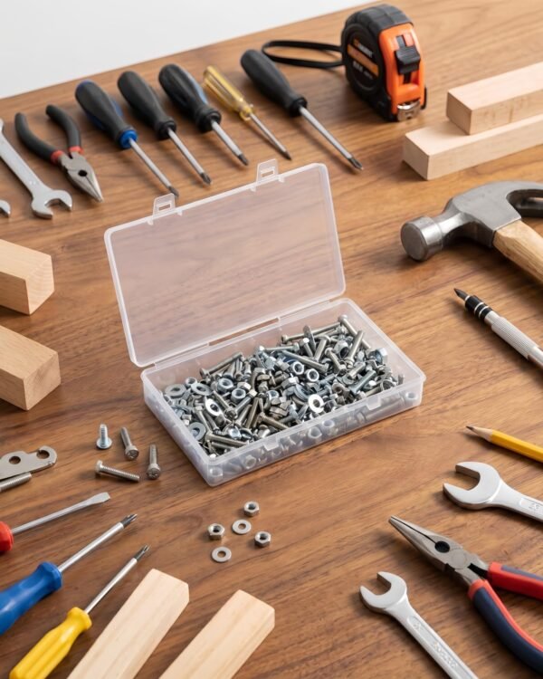 CHSZCHOMER 4 Pack Small Clear Plastic Box 6.1x3.35x1.18 in, Small Containers with Lids for DIY, Bead Organizer and Storage Boxes, Mini Tackle Box for Hardware