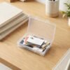 CHSZCHOMER 4 Pack Small Clear Plastic Box 6.1x3.35x1.18 in, Small Containers with Lids for DIY, Bead Organizer and Storage Boxes, Mini Tackle Box for Hardware