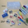 CHSZCHOMER Clear Plastic Organizer Box 18 Pack-Multi Sized Containers with Lids for Beads,Crafts,Small Items,Stackable,Clear Storage Solution Home and Office Organization,Craft Supply,Bead Storage