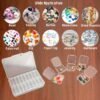 CHSZCHOMER Clear Plastic Organizer Box 18 Pack-Multi Sized Containers with Lids for Beads,Crafts,Small Items,Stackable,Clear Storage Solution Home and Office Organization,Craft Supply,Bead Storage