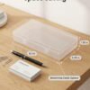 CHSZCHOMER 4 Pack Small Clear Plastic Box 6.1x3.35x1.18 in, Small Containers with Lids for DIY, Bead Organizer and Storage Boxes, Mini Tackle Box for Hardware