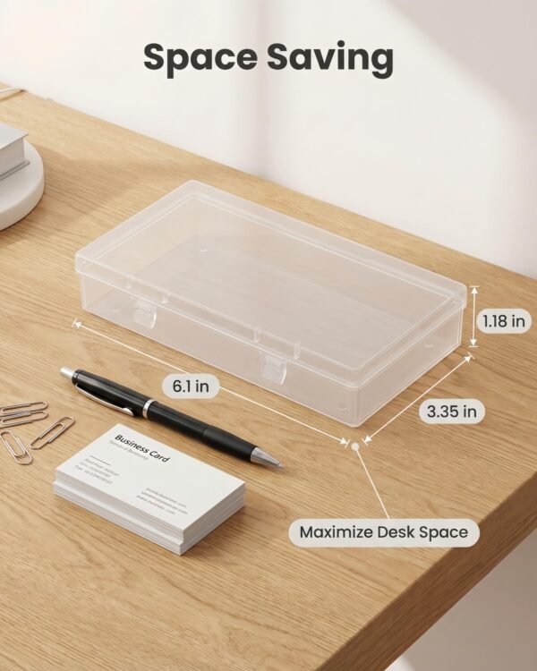 CHSZCHOMER 4 Pack Small Clear Plastic Box 6.1x3.35x1.18 in, Small Containers with Lids for DIY, Bead Organizer and Storage Boxes, Mini Tackle Box for Hardware