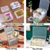 Nail art toolbox Bead Organizers-8 Pcs Jewelry Organizers and Storage Plastic Storage Cases Mini Clear Bead  Containers Transparent Boxes with Hinged Lid and Rectangle Clear Craft Supply Case
