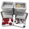 CHSZCHOMER 
Mini Tin Box-12 Pcs With Clear Lids-Empty Mint Tins,Craft & Sewing Storage,Cookie Tins,Metal Tin Cans With,Small Box With Lid,Boxes With Hinged Lids,Bead Organizer