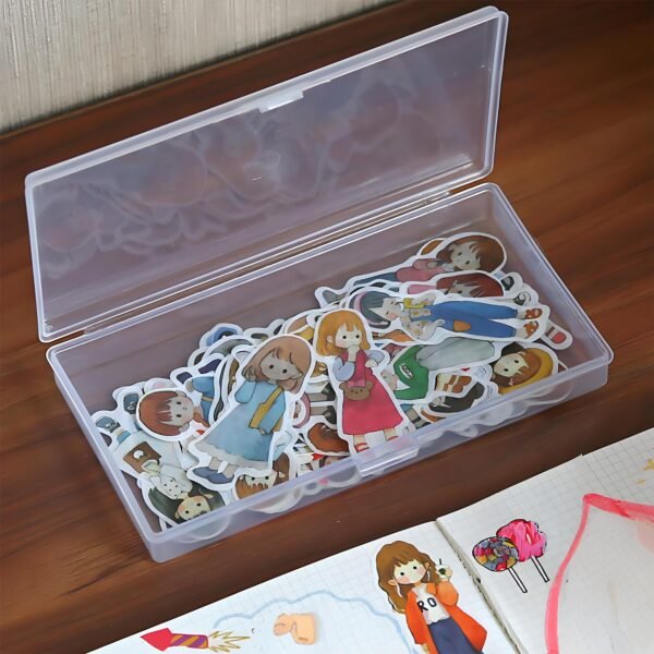 8 Pcs Plastic, Mini Clear Bead Storage Boxes with Hinged Lid and Rectangular Clear Craft Storage Boxes, Jewelry  and Organizer,Nail Tool Box,Circuit board storage(8, 5.3" x 3.1" x 1.2")