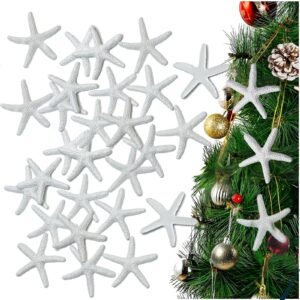 25 Pieces Resin Starfish, Natural Finger Pencil Starfish, Non-Toxic Resin, Artificial Starfish Decoration, Wedding, Party And Fish Tank Home Decoration, Exquisite Wedding And Party Decoration Supplies