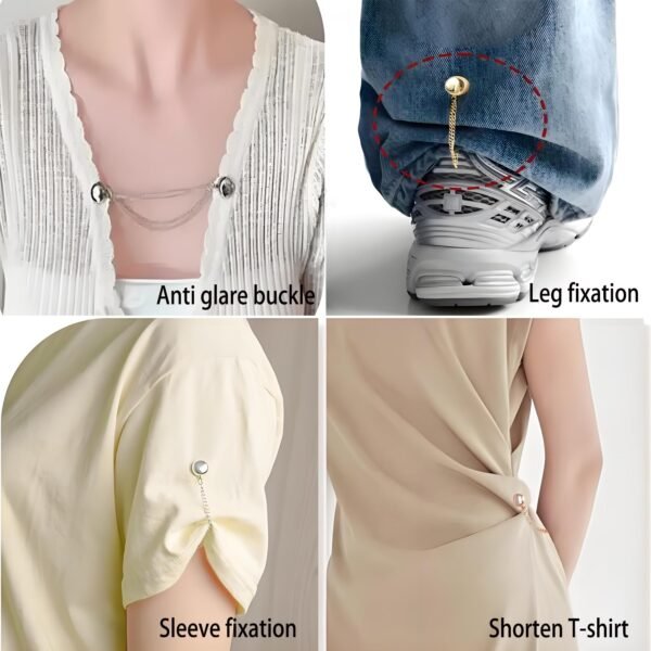 6 Pcs Set Of Magnetic Clothing Clips Clothing Magnets - Sewing Clips, Safety Pins, Fabric Magnets, Pins, Curtain Magnetic Buckles, Leg Fixing Buckles, Anti-Exposure Buckles, Skirt Decorative Buckles