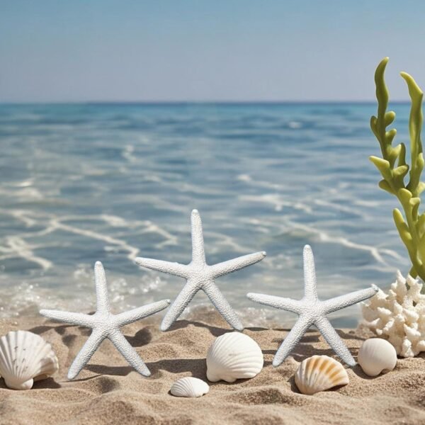 Seashells Small Starfish For Crafts, Natural Finger Pencil Starfish, Artificial Starfish Decoration, Wedding, Party And Fish Tank Home Decoration (26, 13 White + 13 Warm)