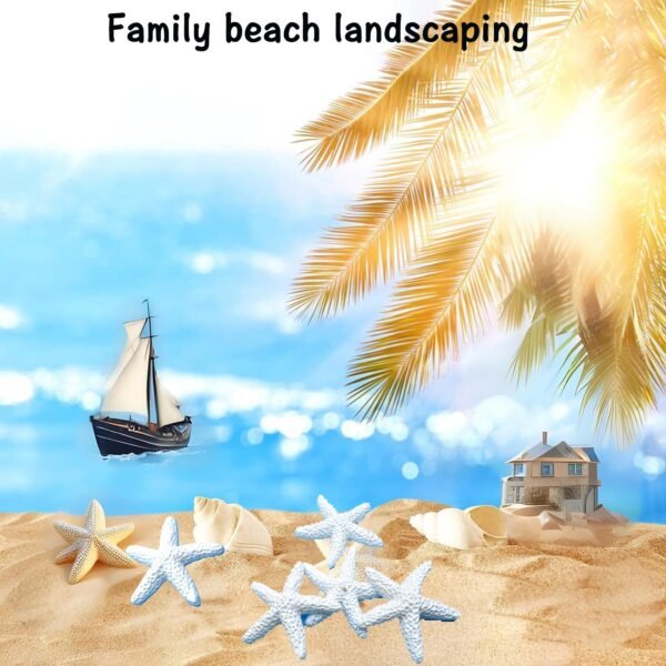 Seashells Small Starfish For Crafts, Natural Finger Pencil Starfish, Artificial Starfish Decoration, Wedding, Party And Fish Tank Home Decoration (25, White)